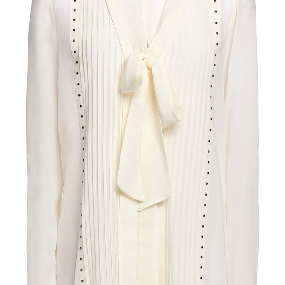 BELSTAFF Walton Stud-Embellished Silk Blouse - Picture 4 of 7